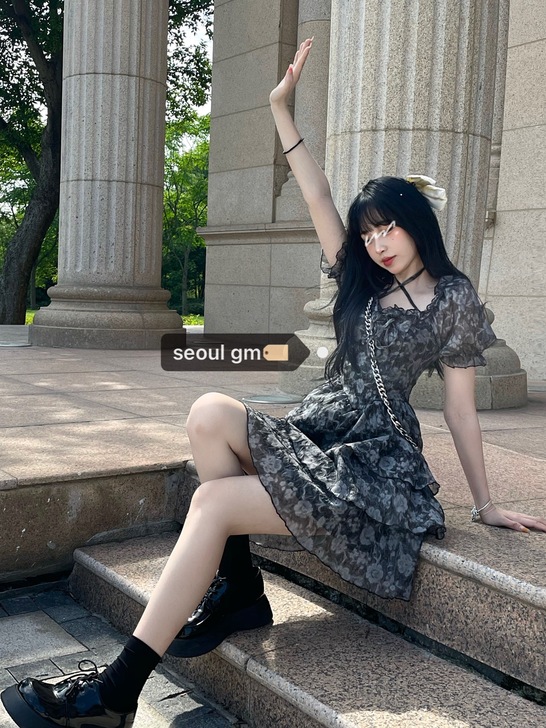 SEOUL暗黑御姐~韩系复古甜美洋气减龄泡...