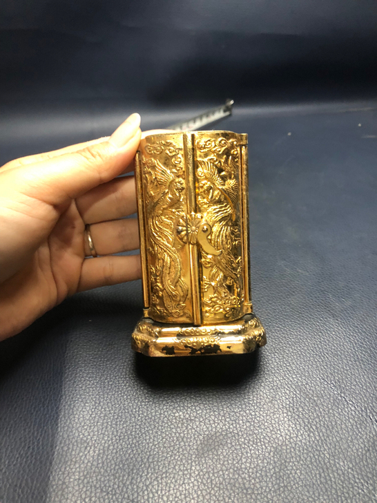 日本进口回流铜器镀金佛像品相完好