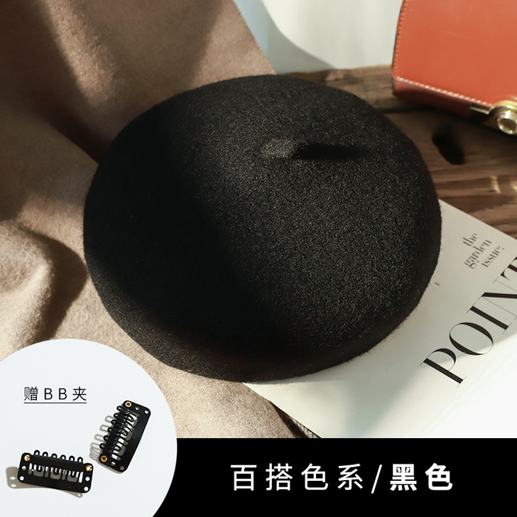 日系秋冬贝雷帽女纯色韩版百搭画家帽潮英伦羊...