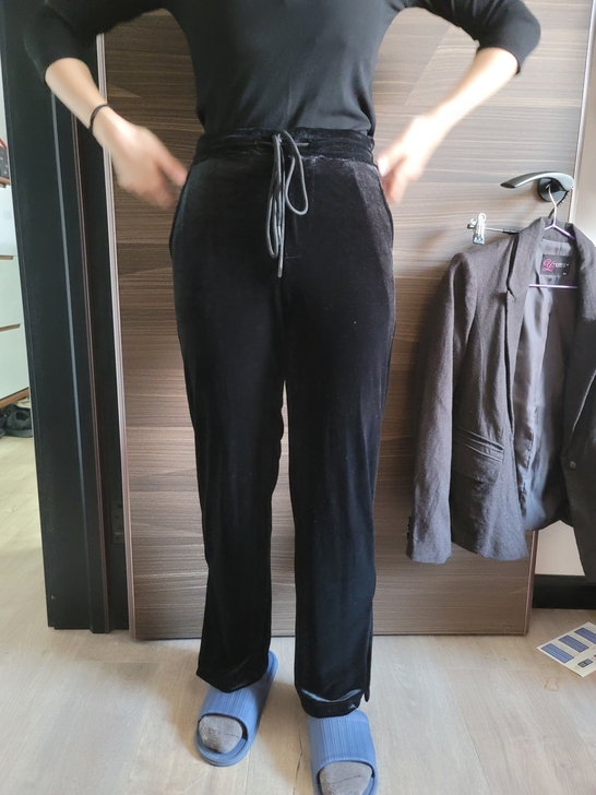 条绒海王裤侧开叉黑色M码