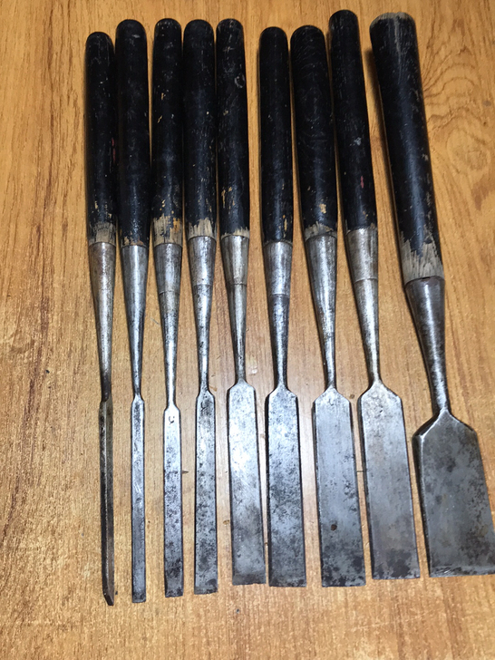 老工具三箱扁铲9把打包
