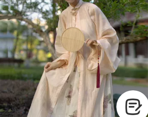 原创现货鹂明制汉服女天丝立领对襟长衫半生罗...