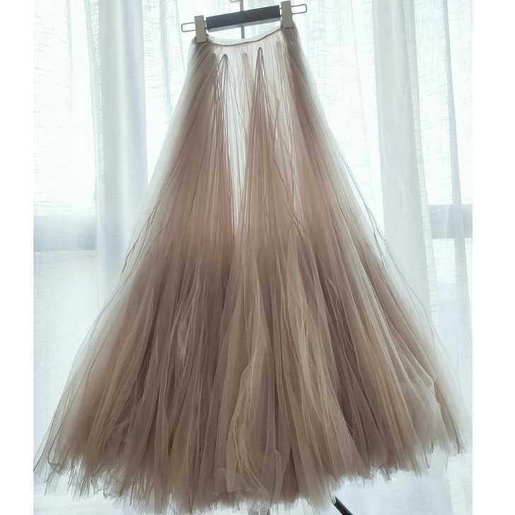 2020初秋高定  千片网纱拼接半身裙大摆...