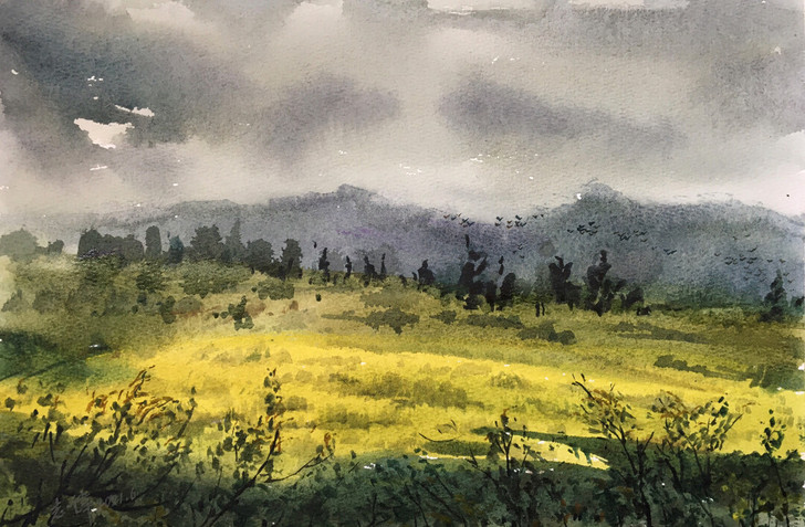 水彩画手绘装饰画作品