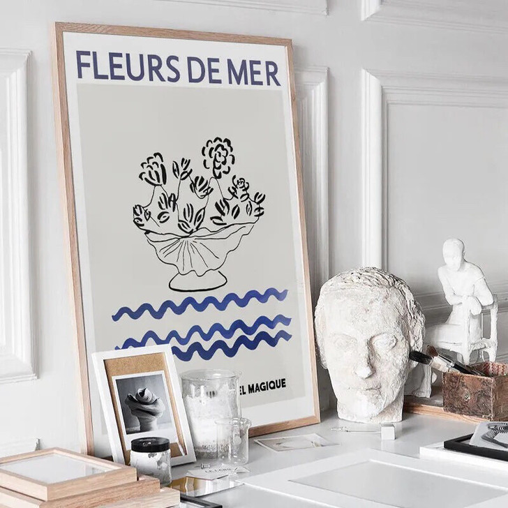 蓝色记忆ins韩系现代简约客厅装饰画克莱因...