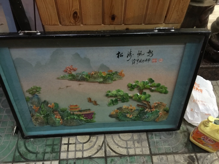 精美贝壳雕刻画