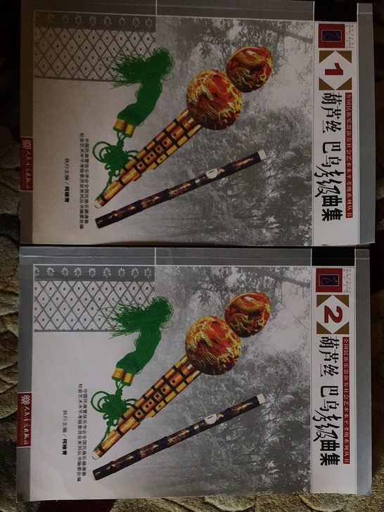 葫芦丝巴松考级曲集，两本，不包邮。