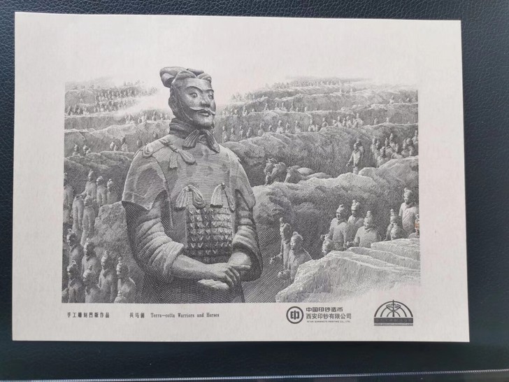 兵马俑大尺寸雕刻版，凹版画