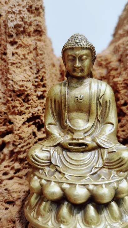 佛祖请回家铜佛祖摆件黄铜大日如来佛铜像铜器...