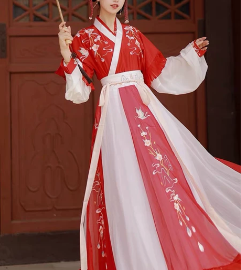 妃亦坊原创汉服女【蝶悦色】晋制半臂中国风交...