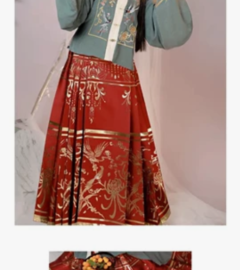 劲合汉服 鹊桥仙织金马面裙 尺码M 洗一未...