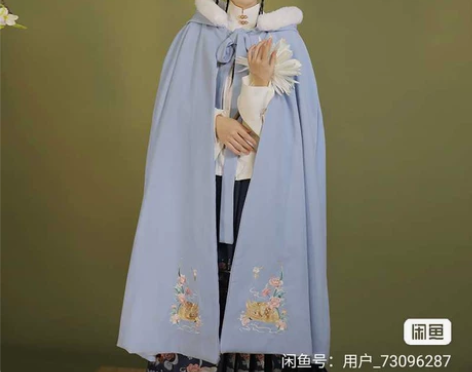 妃亦坊原创汉服女斗篷加绒加厚【鹿鸣归】披风...