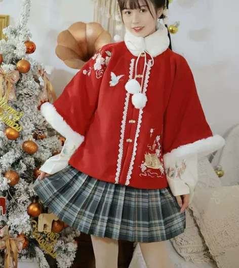 妃亦坊原创汉服女【鹿鸣归】明制对襟汉服方领...