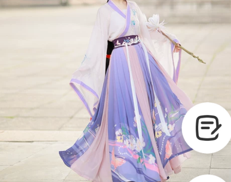 蝉佩紫韵原创汉服女装魏晋风交领齐腰襦裙刺绣...