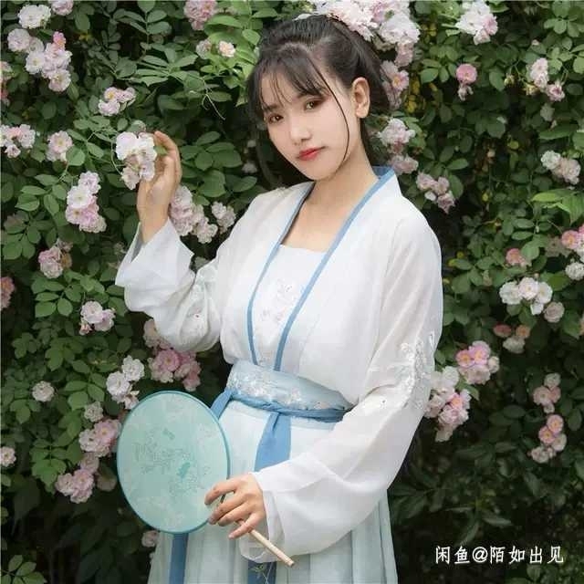 【戏枝瑶】梨花渡传统汉服女窄袖对襟襦裙齐腰...