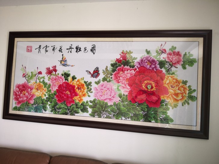 手工刺绣画