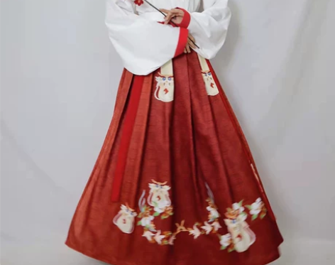 原创明制汉服女古装春秋季中国风红色加厚加绒...