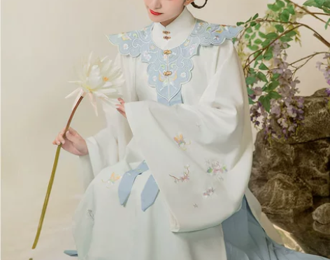 九曲阑珊原创灼华晋制汉服女直领交窬裙春夏改...