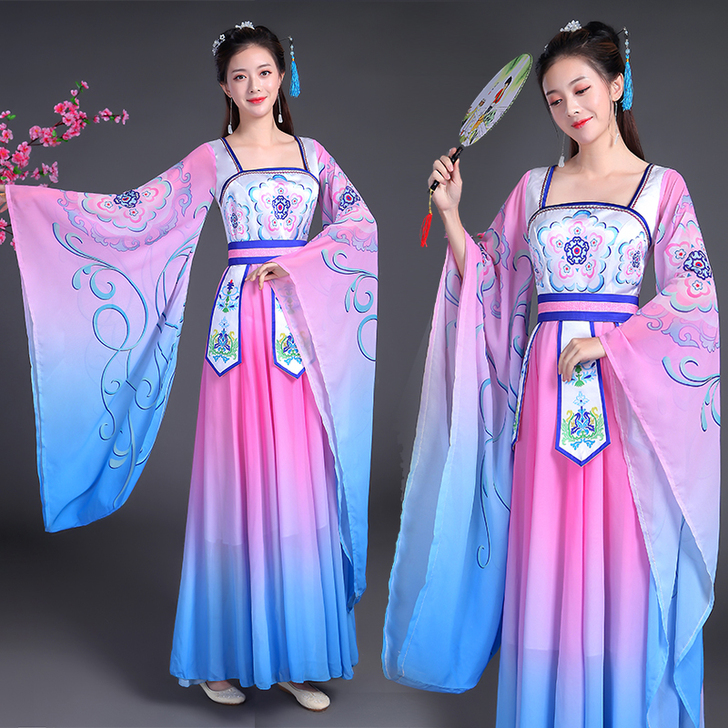 古装女仙女飘逸汉服中国风广袖流仙裙唐装武媚...