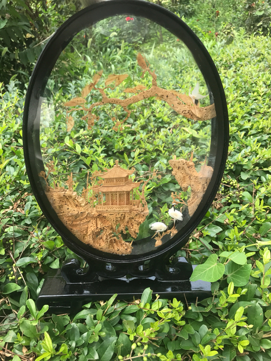 福建软木画老式软木画老社区软木雕刻.出口创...