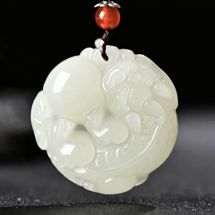 新疆和田玉貔貅吊坠有求必应招财霸王貔貅玉坠...