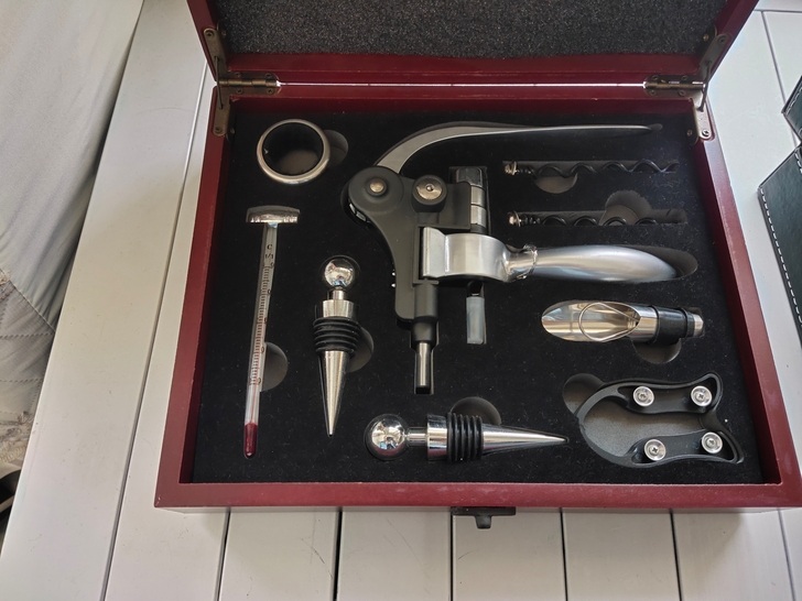 红酒开瓶器 套装礼盒皮盒九件套木盒兔形酒具...