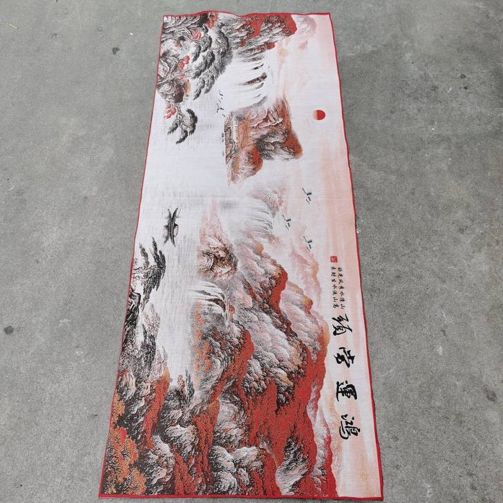 在乡下老婆婆那偶得一副未装裱刺绣画鸿运当头...