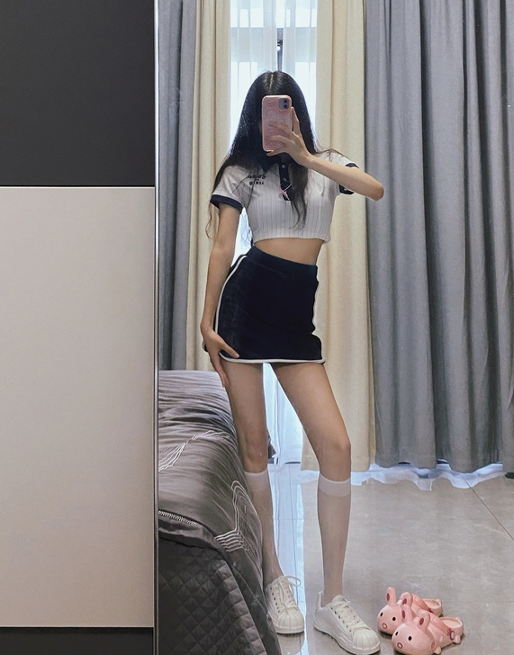 短袖 半身裙套装 运动少女风 百搭