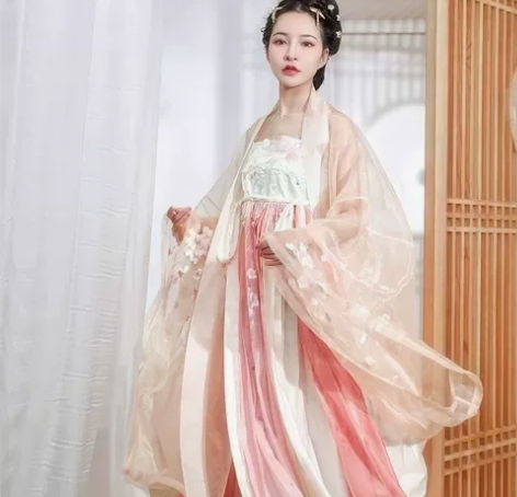 都城南庄汉服繁花引诃子裙绣花大袖衫飘逸仙气...