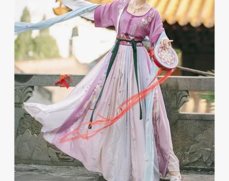 御篇【篱落】原创汉服女正品坦领三件套半… ...