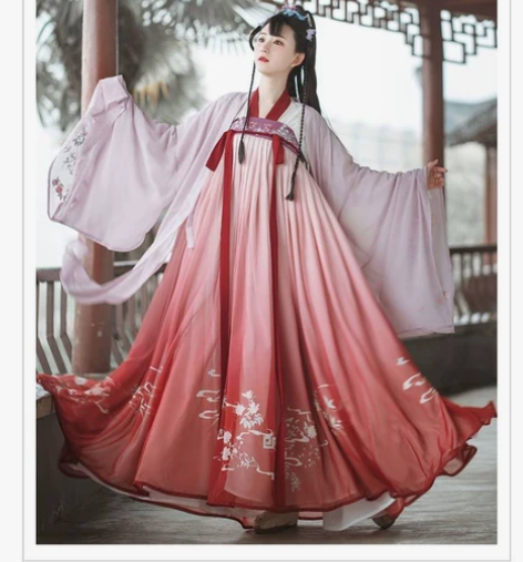 御篇旗舰店，汉服送刺绣大袖衫，只穿过一次。...