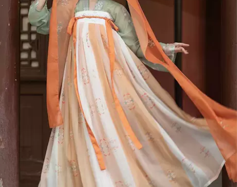 汉风唐韵长安一诺原创唐制汉服女对襟衫一片式...