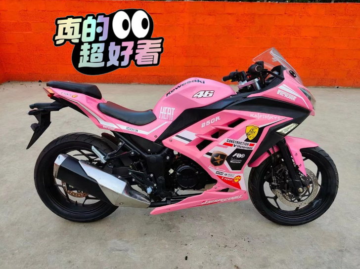 摩托车跑车机车地平线趴赛川崎小忍者双缸水冷...