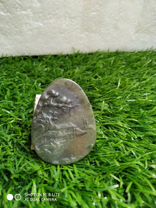 和田玉雕刻的山水画所拍宝贝实物和图片一样,...