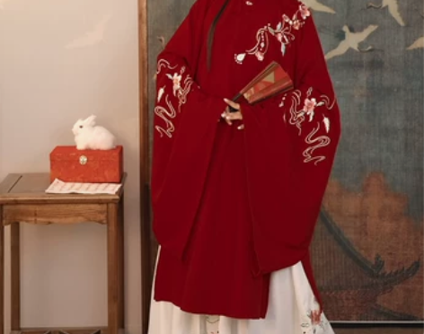 【牡丹记】袄裙刺绣立领褶裙日常长袄明制秋冬...