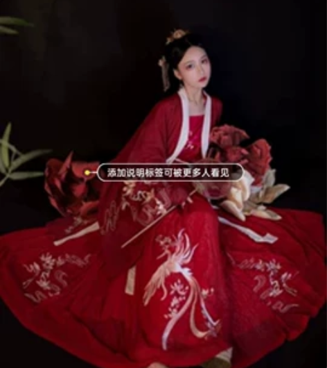 汉服重工花嫁宋制绝版 穿一洗一系带有点被染...