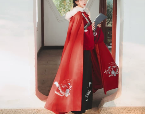 艺缕原创斗篷汉服外套女传统中国风刺绣日常长...