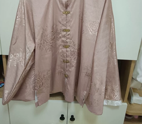 五五年汉服 上袄 立领 琵琶袖上衣 藕粉色...