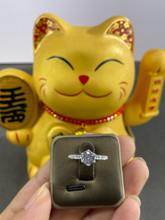 全新50分莫桑钻石戒指，国产莫桑
