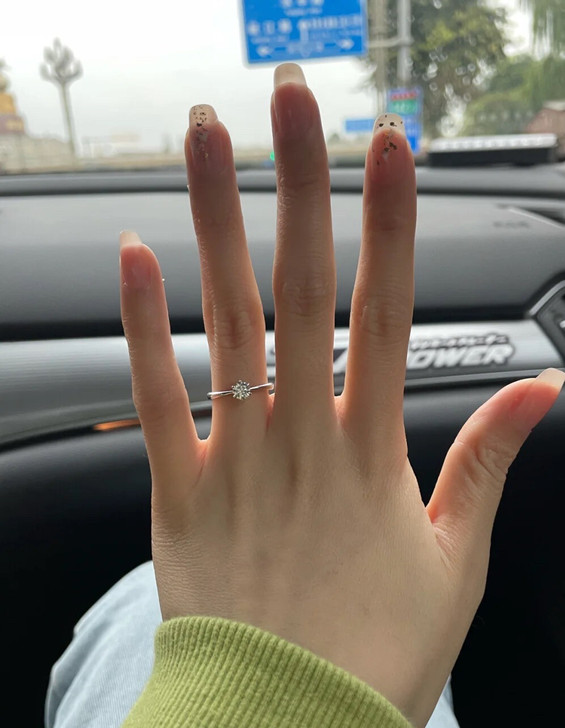 30分天然钻石成品 ，18k镶嵌