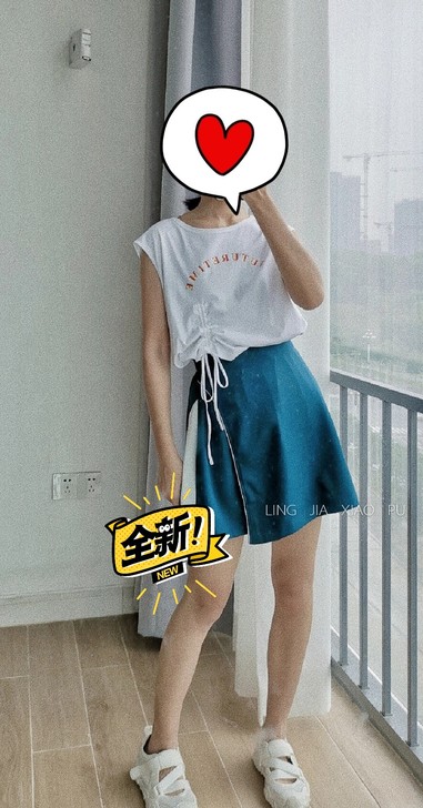 夏季休闲运动风阔腿短裤排汗裤