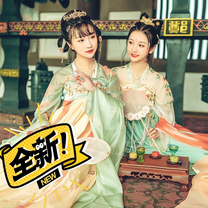 促销原创齐胸汉尚华莲时锦改良汉服女日常中国...