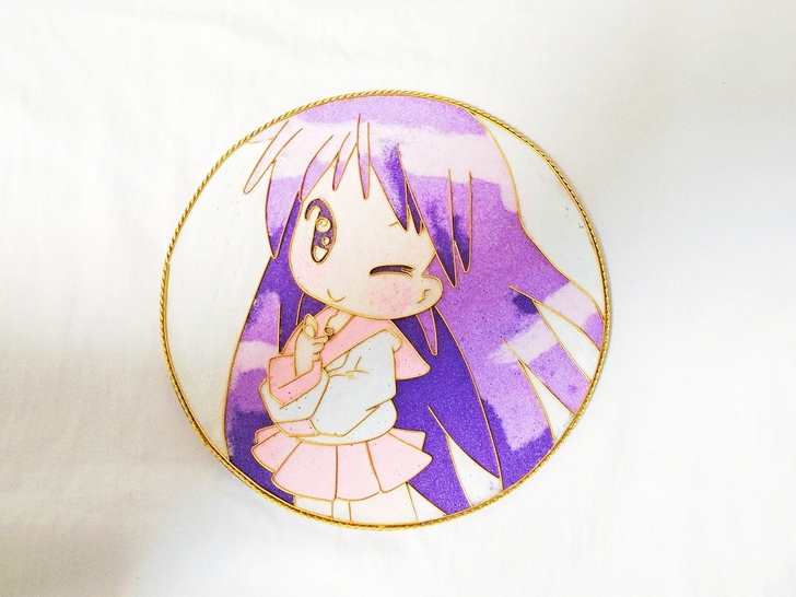 掐丝珐琅工艺画,需要自己装裱。