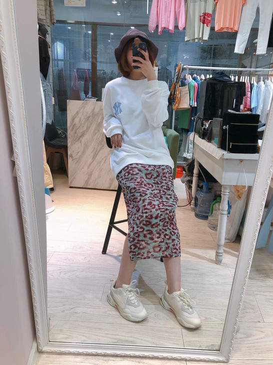 显瘦铅笔裙,小豹纹,均码!韩国代购!