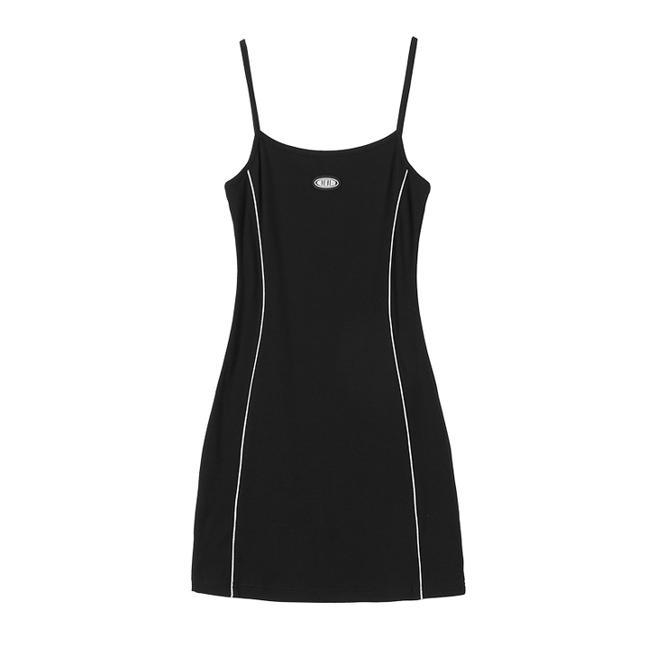 范智乔 撞色边吊带裙