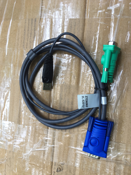 1.8米长KVM连接线 单调头线切换器电脑...