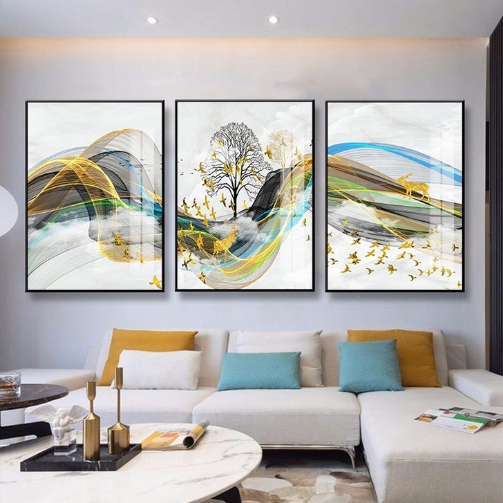 轻奢客厅装饰画沙发背景墙面画餐厅卧室床头挂...