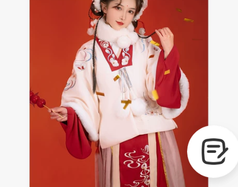 耀春汉服女冬季正品原创秋中国风古装比甲过年...