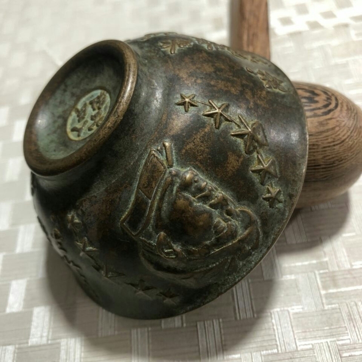 毛主席铜碗摆件，铜器铜碗家居工艺品摆件古玩...