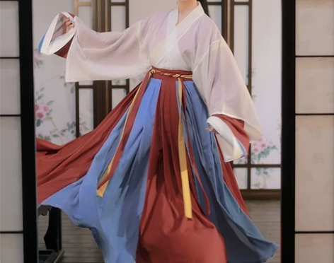 宿问汉服女正品原创晋制交领齐腰襦裙中国风日...